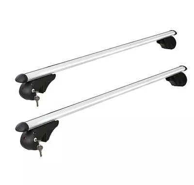 Universal Car Roof Racks Pod Cross Bars Aluminium Adjustable 123cm Sliver • $79.95