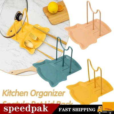 £3.67 • Buy Storage Soup Spoon Kitchen Accessories Pot Lid Rack Organiz# Holder Spatula P5Z6