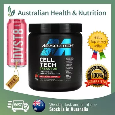 Muscletech Celltech Creactor 120 Serves + Free Shipping & Dvst8 Can • $54.95