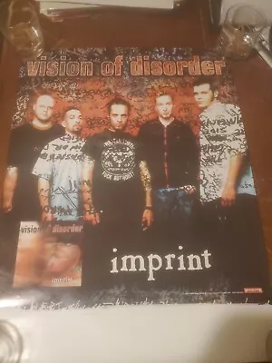 Vision Of Disorder Imprint Promo Poster 199818x24raremetalcorehardcore • $13.99