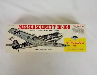 Vintage New Open Box 1962 Guillows Messerschmidt Bf-109 Flying Model Kit 505  • $23.95