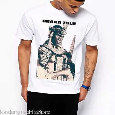 Shaka Zulu T Shirt Africa Black History Malcolm X MLK Ferguson Mandela • £18.99