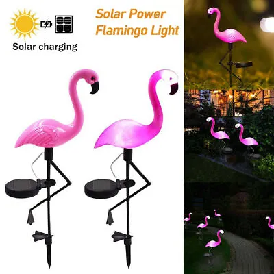 $10.19 • Buy US Flamingo LED Solar Flower Light Outdoor Garden Stake Landscape Decor Lamp New