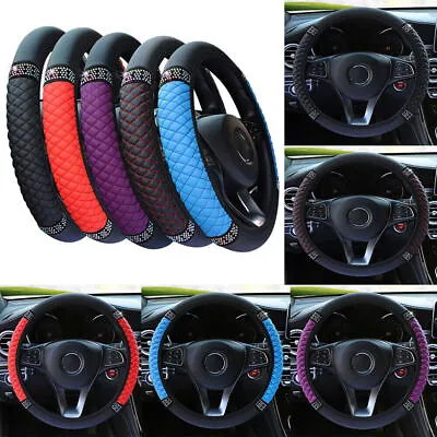 Car Steering Wheel Cover PU Leather For Women Steering Wheel Cover Accessories • $10.37