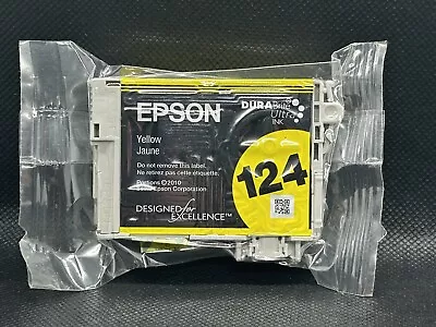 New Genuine Epson 124 Yellow Ink Cartridge Epson Stylus NX125 Epson Stylus NX127 • $4.99