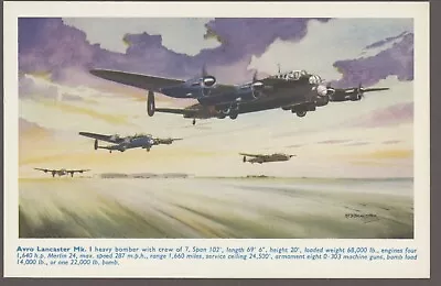 Avro Lancaster Mk. I World War II  Military Aircraft Postcard • $4.90