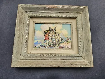 Marjorie Reed Oil 5 X7  Painting  Navajo Pals  RARE  • $677