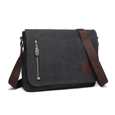 Men Shoulder Bag Satchel REID-BLOCKING Canvas School Cross Body Messenger Bag  • £11.97