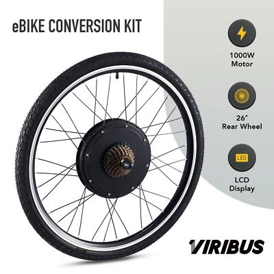 $136.98 • Buy E Bike Conversion Kit 26 Inch Rear Hub Motor 1000W Electric Bike For Adults 48V