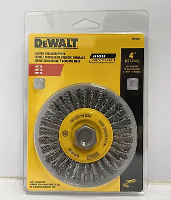 DeWalt Wire Carbon Stringer Wheel 4  High Performance Metal 5/8 -11 DW4925 • $14