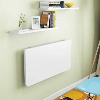 60x40cm Folding Wall Mount Table Study Writing Desk Floating Storage Shelf Home • $30