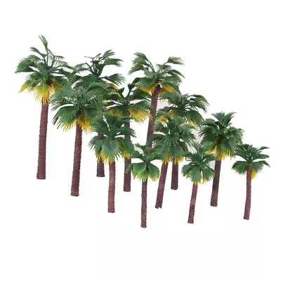 12pcs Layout Palm Tree Diorama Scenery Model Tree Coconut Scenery Miniature • $9.49