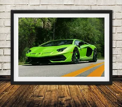 Styled Lamborghini Aventador SV - High Quality Premium Poster Print • $39.95