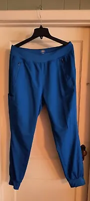 Women's Healing Hands Scrub Pants Jogger Royal Blue Size Large Tall  • $10.99