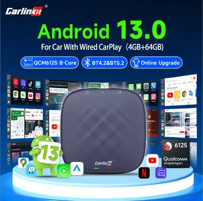 Carlinkit Android 13 Wireless Carplay AI Box Android Auto GPS Video Adapter 64GB • $149.99