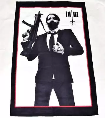 Marilyn Manson Machine Gun Fabric Poster Flag 27x42 Heavy Metal UK • $22.45