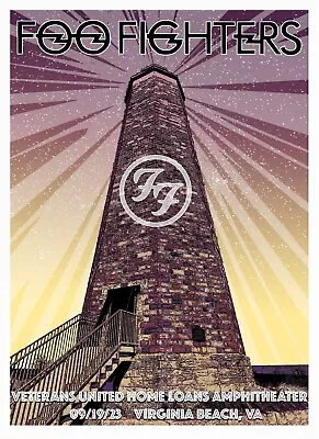 $35 • Buy Foo Fighters Virginia Beach Concert Poster Signed By Scott James Limited 1500