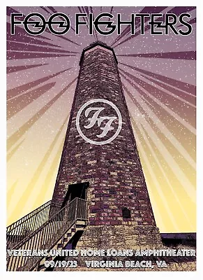 Foo Fighters Virginia Beach Concert Poster Signed By Scott James Limited 1500 • $35