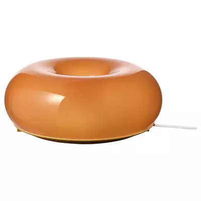 BNIB IKEA Varmblixt LED Table Wall Lamp Orange Glass Round 30 Cm Donut Small • $270