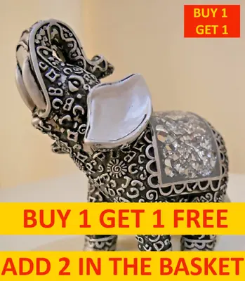 Elephant Ornament Home Decoration Figurine Mosaic Animal Statue Gift Indoor • £11.99