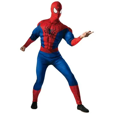 Spider-Man Costume Adult Superhero Halloween Fancy Dress • $27.43