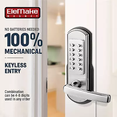 Elemake Keypad Door Lock Keyless Entry Door Lock Mechanical Lock LEFT HANDED • $18