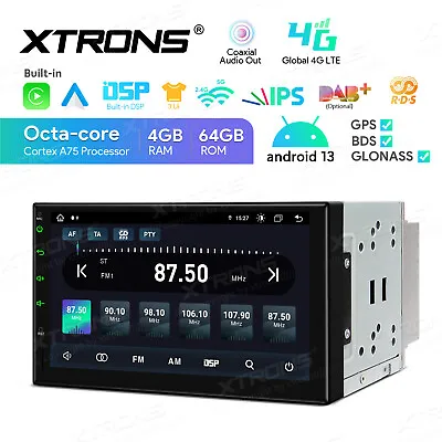 Double Din 7  Android 13 8-Core 64GB CarPlay Car Stereo GPS Radio Head Unit WIFI • $210.99