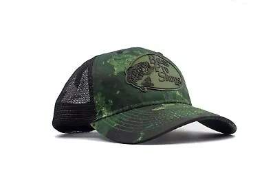 Bass Pro Shop Snapback Fishing Cap In Camo Green. • £40