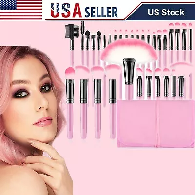 32pcs Makeup Brush Set Professional Foundation Eyeshadow Cosmetic Brushes Tools • $7.99