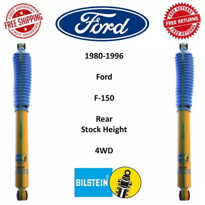 Bilstein B6 Rear Stock Height Shock Absorber Pair Fits 1980-1996 Ford F-150 4WD • $165.78