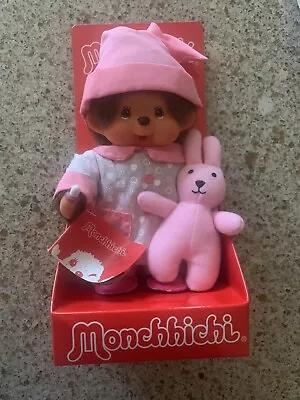 Monchhichi Monkey Vintage. Pink Hat And Pink Bunny • $16.50