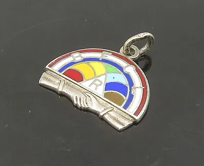 925 Sterling Silver - Vintage Enamel BFCL Masonic Youth Group Pendant - PT17528 • $24.13