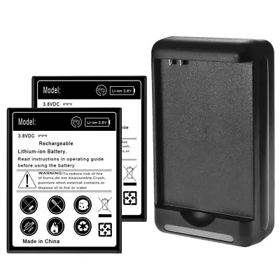 Long Life 2x 3920mAh Battery Wall Charger For Samsung Galaxy Admire 4G SCH-R820 • $51.45