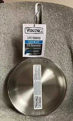 NEW Viking 3-Ply Bonded 18/8 Stainless Steel Fry Pan 8 In Flared Rims • $44.95