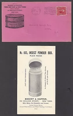 New York ~ Bogert & Hopper Turned Wood Boxes ~ Illus. Ad Cover & Insert 1904 • $24.99