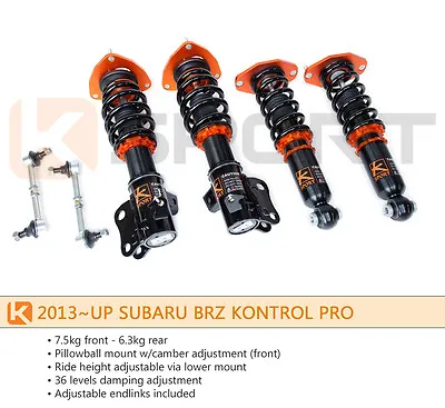 Ksport Kontrol Pro Coilovers Shocks Springs For Subaru BRZ 2012+ • $1105