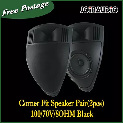 2X30w Corner Fit Speaker Pair(2pcs)100/70V/8OHM Black 2-way • $120