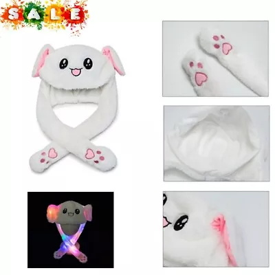 $9.18 • Buy Rabbit Hat Ear Moving Jumping Hat Funny Bunny Plush LED Hat Cap For Women Gifts