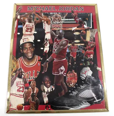 Michael Jordan VTG Poster Art Collage Sneakers Basketball NBA Chicago Bulls 90's • $63.99