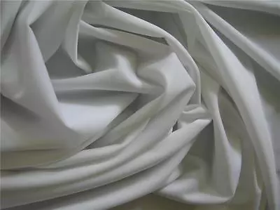 White Lycra Fabric Hi Tech Performance Fabric 4way Moisture Wicking BTY X60 W • $15.75