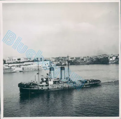 Steam Tug Malta Grand Harbour  In 1952 3.25 X  3.25 Inches Original Photo • £6.87