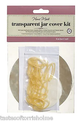 Kitchen Craft 2lb Jam Making Jar Cover Wax Discs Labels Etc X 24 Jars Kit • £3.45