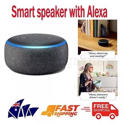 $42.99 • Buy Echo Dot (3rd Gen)  Smart Speaker With Alexa - Charcoal Fabric AU