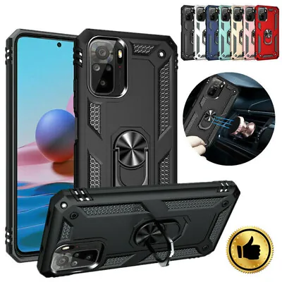 For Xiaomi Redmi 9 8 7a Note 12 11 10 9 Shockproof Armor Ring Holder Case Cover • £4.79