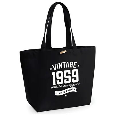 65th Birthday Vintage Gift Women’s Ladies Shopping Bag Present Tote Idea • £12.95