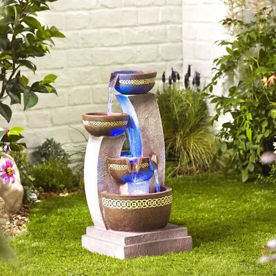 Water Feature Azure Columns LED Beautiful Design Mains Powered 10m Cable • £134.99