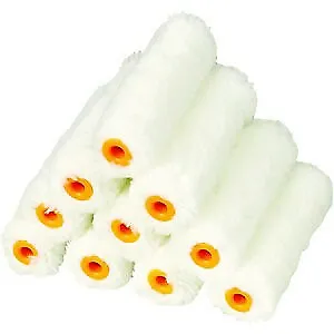 Pack Of 10 Mini Emulsion Paint Roller Replacements Sleeves Refills 4  100mm Wide • £5.99