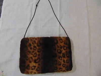 Victorian Muff- Leopard Pattern Wool Plush-VG- Currier & Ives Look- WINTER- SALE • $19.96
