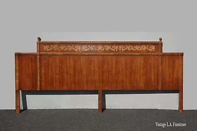 Vintage Mid Century Modern Brown Low Profile King Headboard • $660