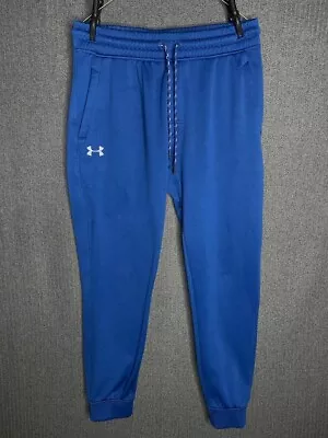 Under Armour Pants Men's Large Blue Embroidered Cold Gear Jogger Cuffed • $17